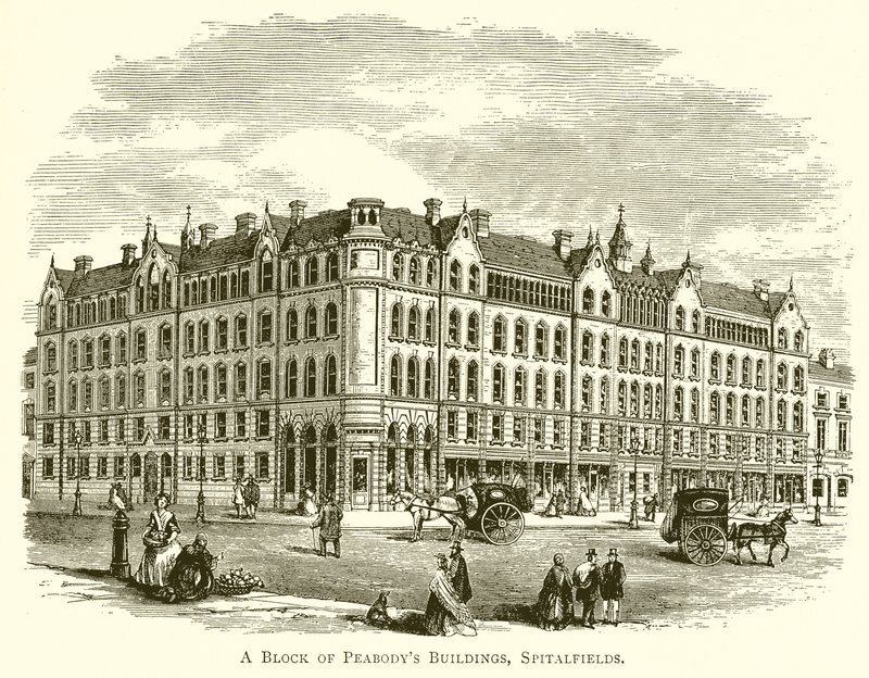 Blok budynków Peabodys, Spitalfields autorstwa English School