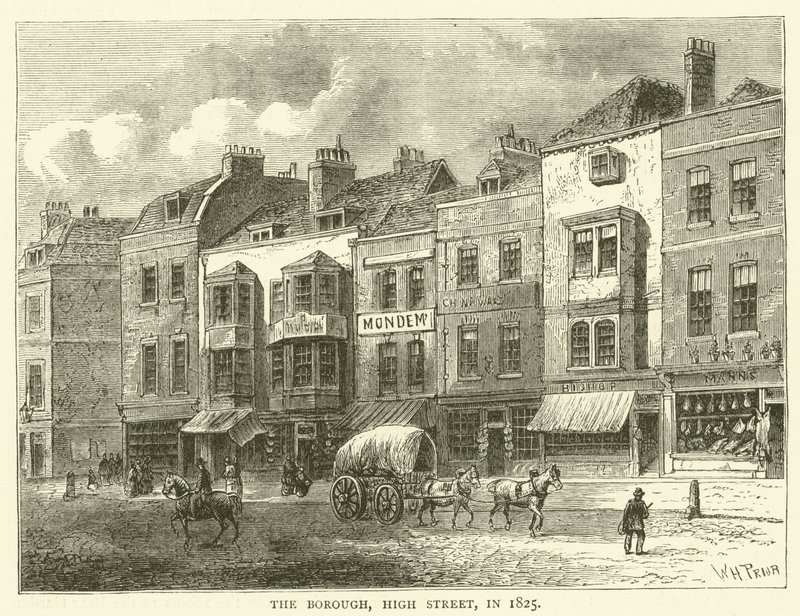 Gmina, High Street, w 1825 r. autorstwa English School