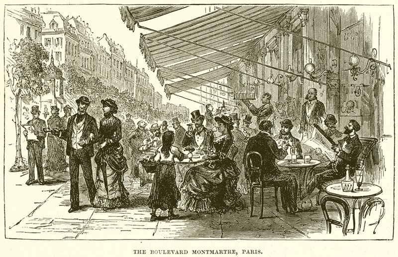 Bulwar Montmartre, Paryż autorstwa English School