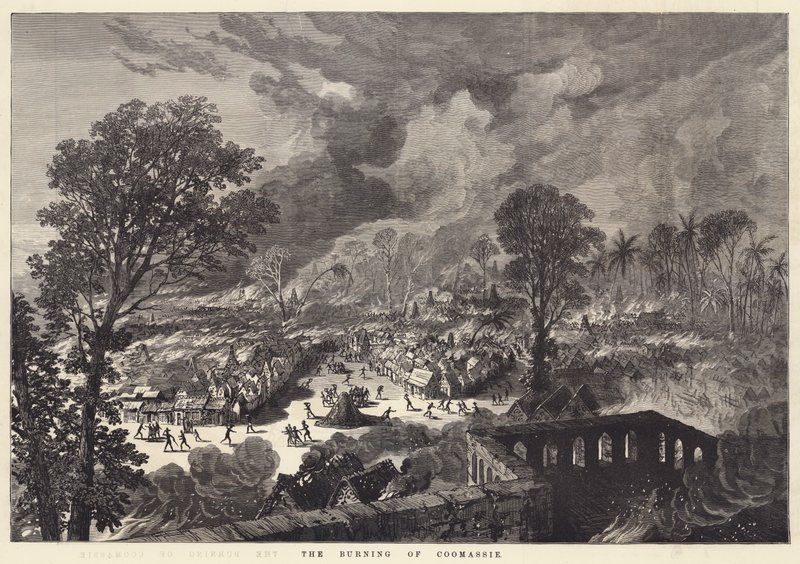 Spalenie Coomassie (rycina) autorstwa English School