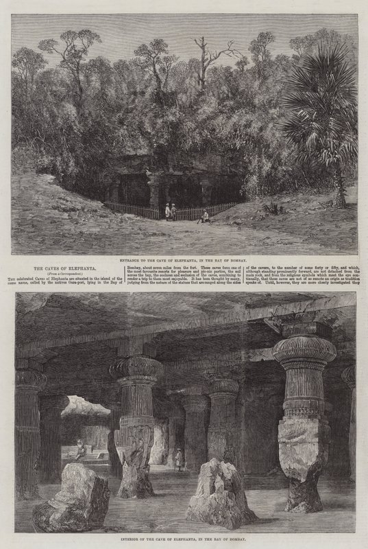 Jaskinie Elephanta (rycina) autorstwa English School