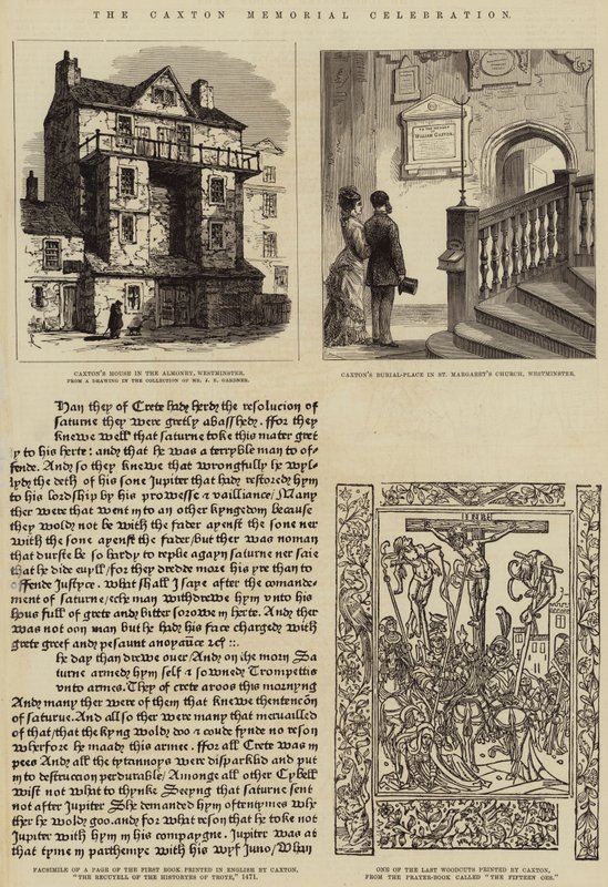 Uroczystość Pamięci Caxton (rycina) autorstwa English School