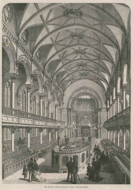 Centralna Synagoga Żydowska, Great Portland Street, Londyn autorstwa English School