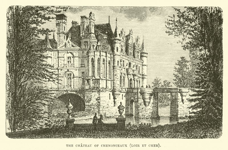 Zamek Chenonceaux, Loir et Cher autorstwa English School
