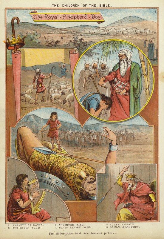 Dzieci Biblii: Królewski Pasterz (chromolitho) autorstwa English School