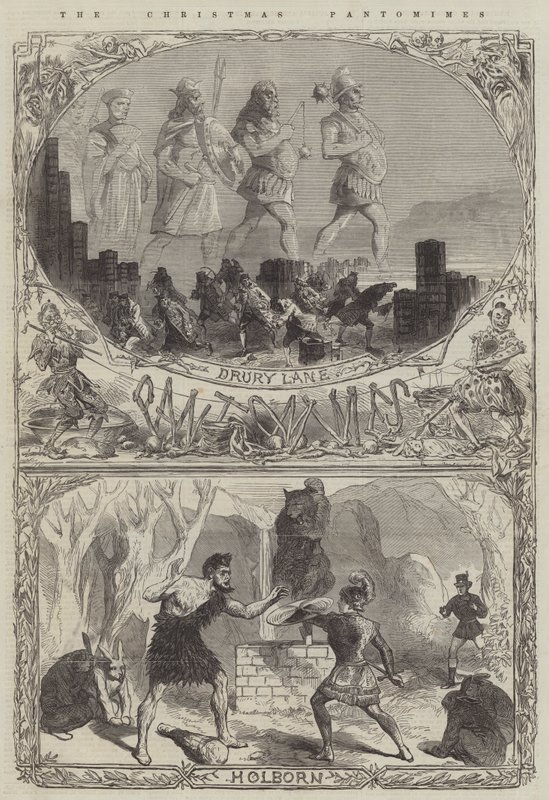 Pantomimy bożonarodzeniowe (grafika) autorstwa English School