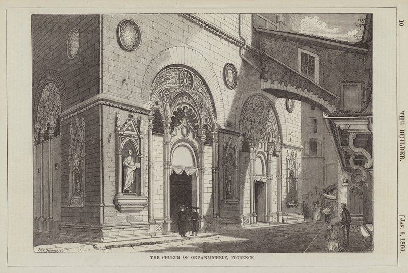 Kościół Or-sanmichele, Florencja (rycina) autorstwa English School