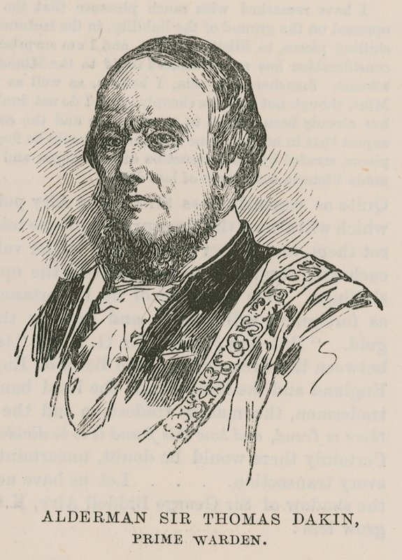 Gildie miejskie: Firma handlarzy rybami: Starosta Sir Thomas Dakin, Główny Strażnik autorstwa English School