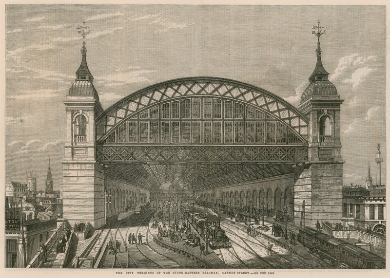 Miejski Terminus Kolei Południowo-Wschodniej, Cannon Street, Londyn autorstwa English School