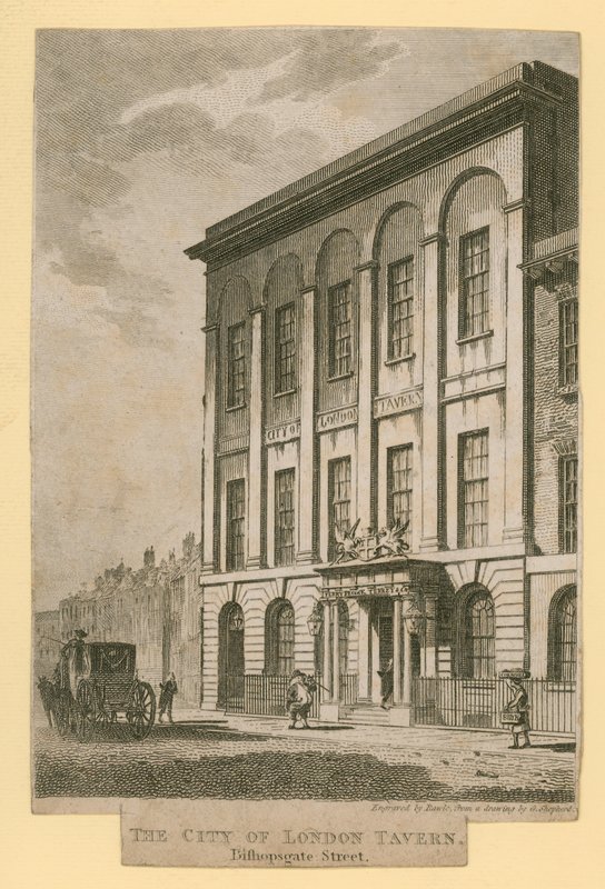 City of London Tavern, Bishopsgate Street autorstwa English School