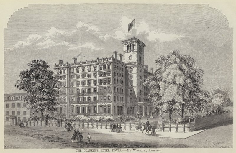 Hotel Clarence, Dover (grawerowanie) autorstwa English School