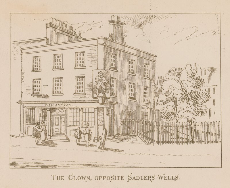 Klaun naprzeciwko Sadlers Wells, Londyn autorstwa English School