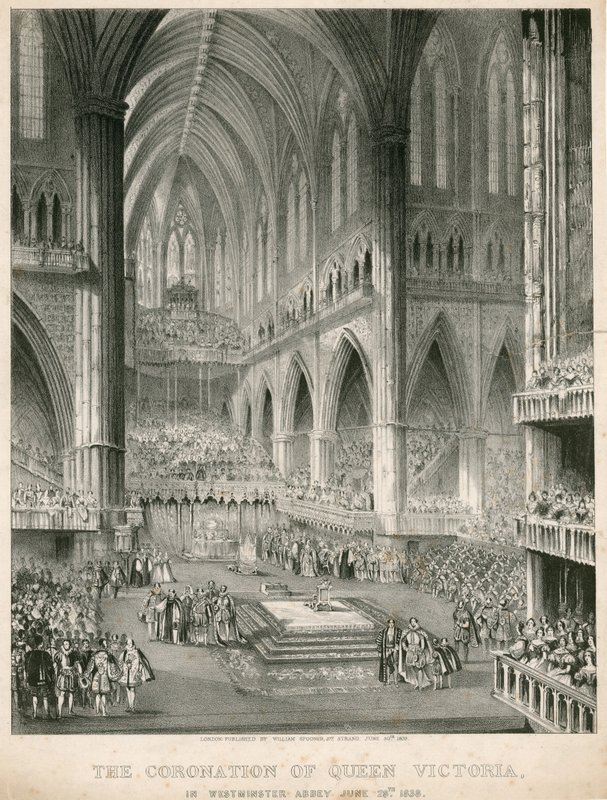 Koronacja królowej Wiktorii w Opactwie Westminsterskim, 28 czerwca 1838 r autorstwa English School