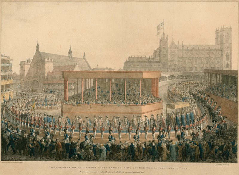 Procesja koronacyjna Jego Królewskiej Mości Króla Jerzego IV, 19 lipca 1821 r. autorstwa English School