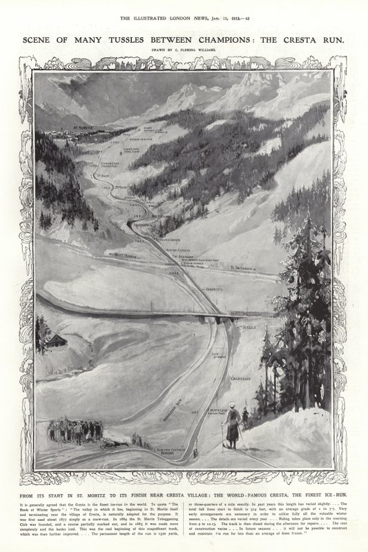 Bieg Cresta, St Moritz, Szwajcaria autorstwa English School