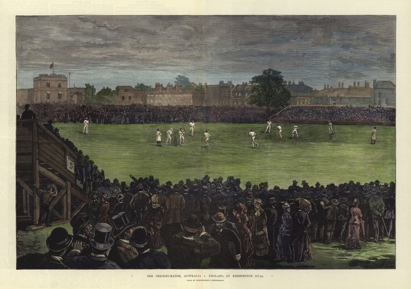 Mecz krykieta, Australia – Anglia, w Kennington Oval autorstwa English School