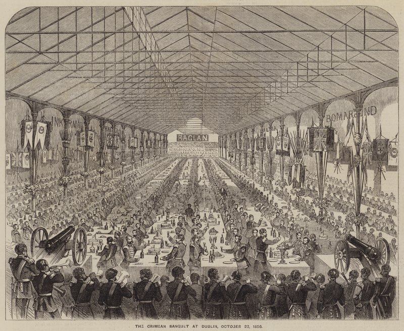 Bankiet krymski w Dublinie, 22 października 1856 (grawerowanie) autorstwa English School