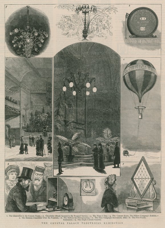 Wystawa elektryczna Crystal Palace autorstwa English School