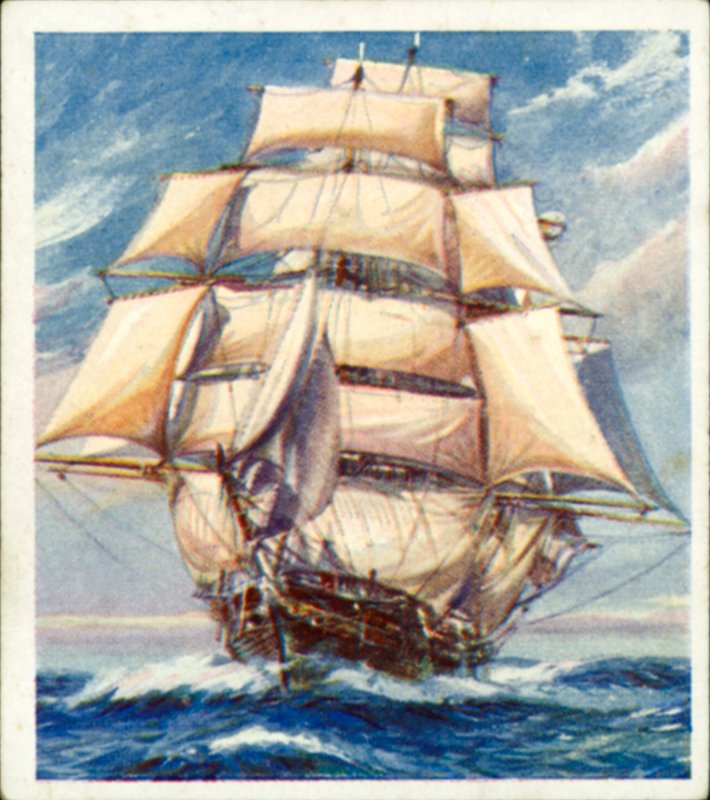 "Cutty Sark" (kolorowa litografia) autorstwa English School
