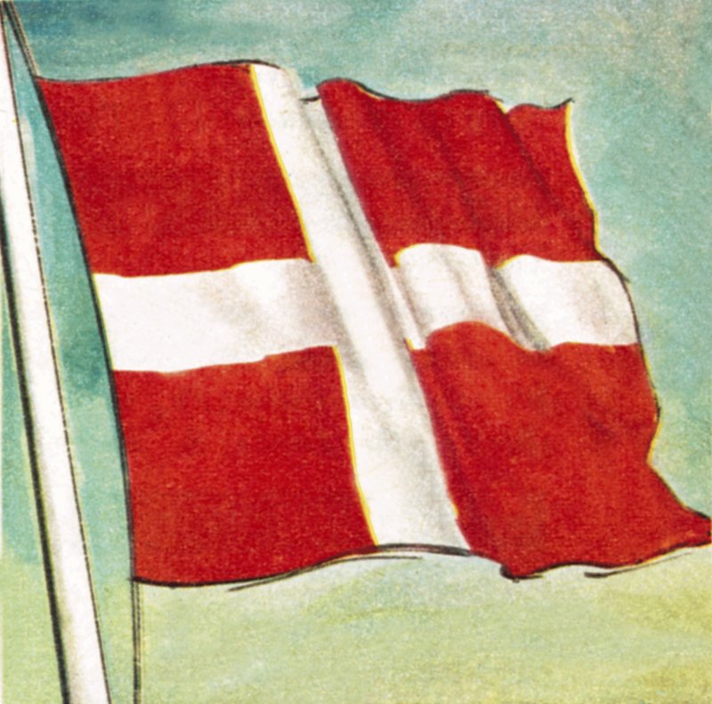 Flaga Danii autorstwa English School