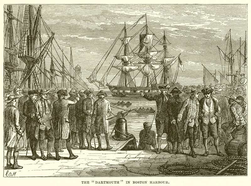 Dartmouth w Boston Harbor autorstwa English School
