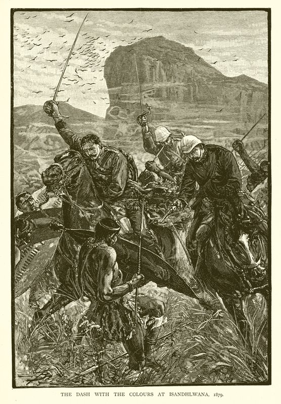 Dash z kolorami w Isandhlwana, 1879 autorstwa English School