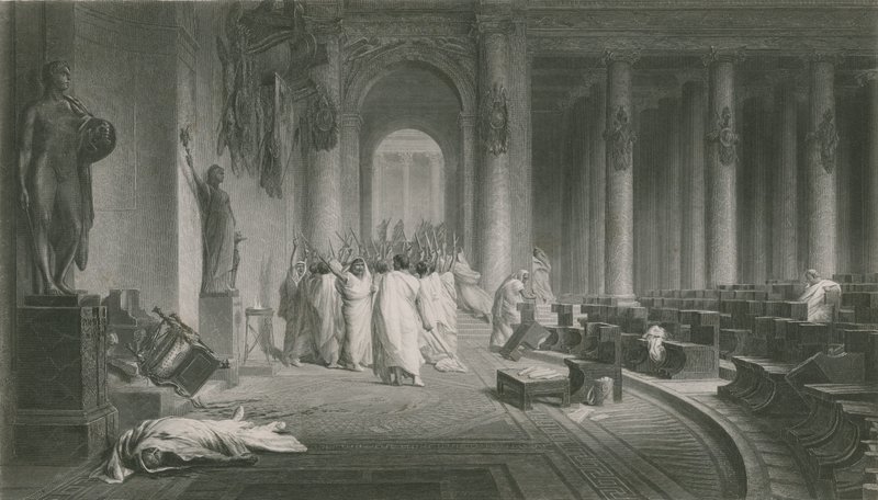 Śmierć Cezara, Juliusz Cezar autorstwa English School