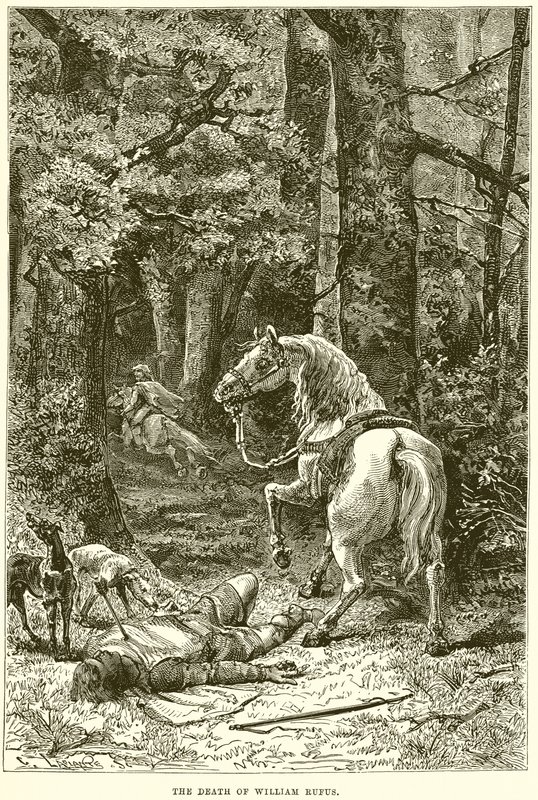 Śmierć Williama Rufusa autorstwa English School