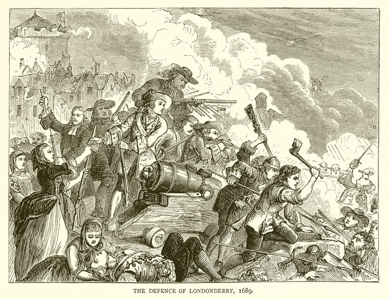 Obrona Londonderry, 1689 autorstwa English School