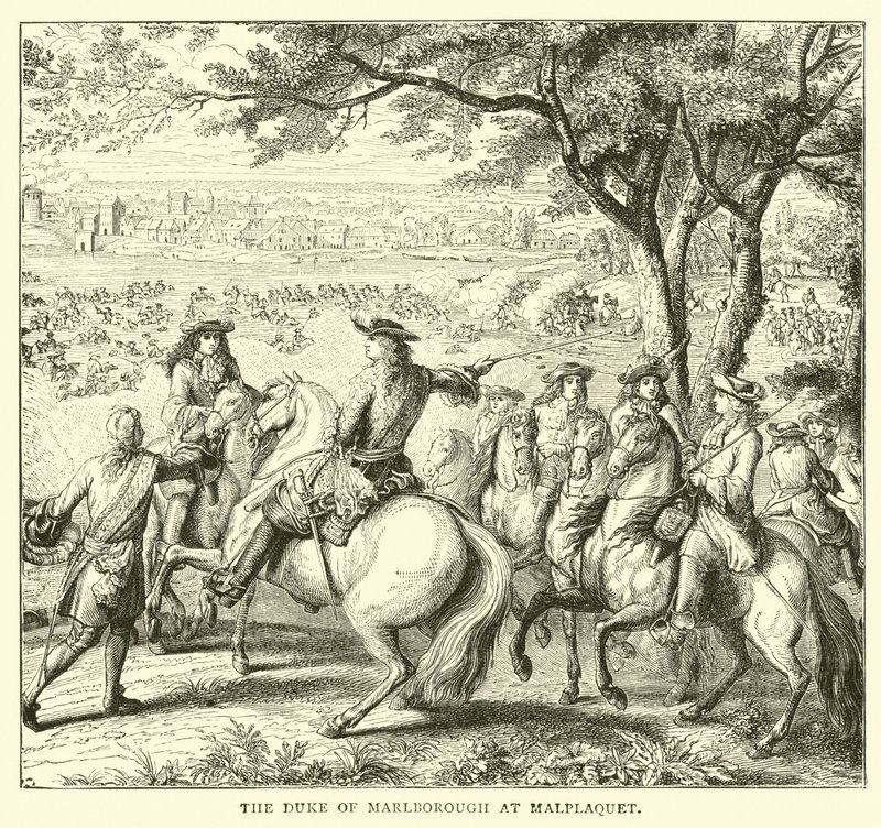 Książę Marlborough w Malplaquet autorstwa English School