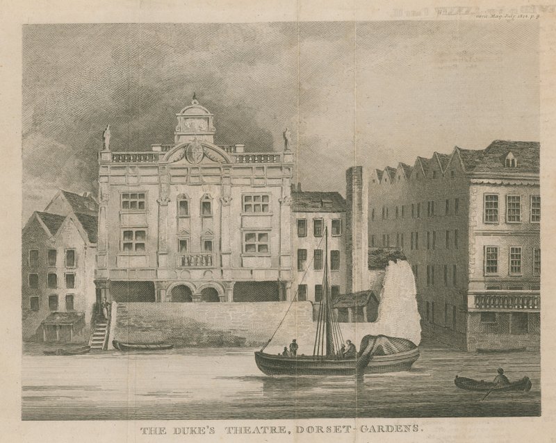 The Dukes Theatre, Dorset Gardens, Londyn autorstwa English School