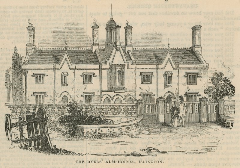 Domy Dyers Almshouse w Islington autorstwa English School