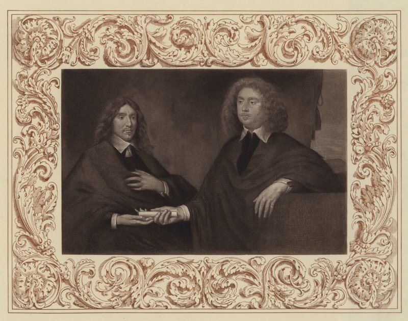 Hrabia Lauderdale (po prawej) i hrabia Lanark (później drugi książę Hamilton) (lito) autorstwa English School