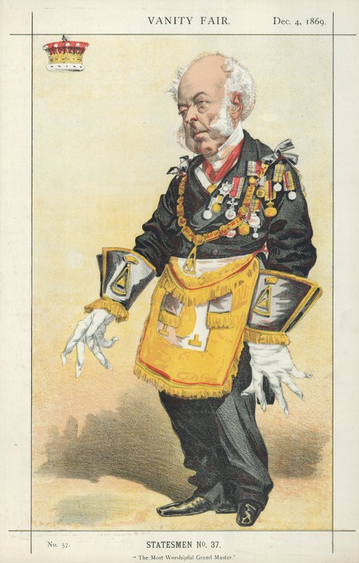 Hrabia Zetland, Najbardziej Czcigodny Wielki Mistrz, 4 grudnia 1869, komiks Vanity Fair autorstwa English School