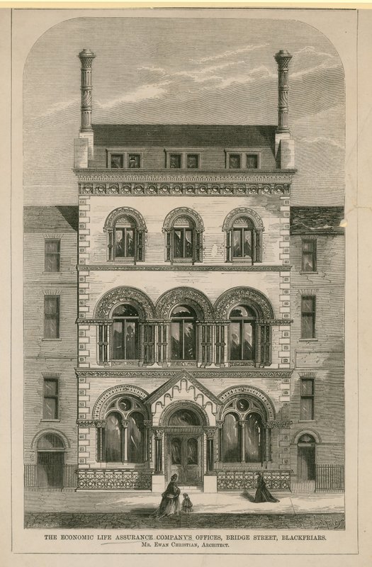Biura Gospodarczych Firm Ubezpieczeniowych na Życie, Bridge Street, Londyn autorstwa English School