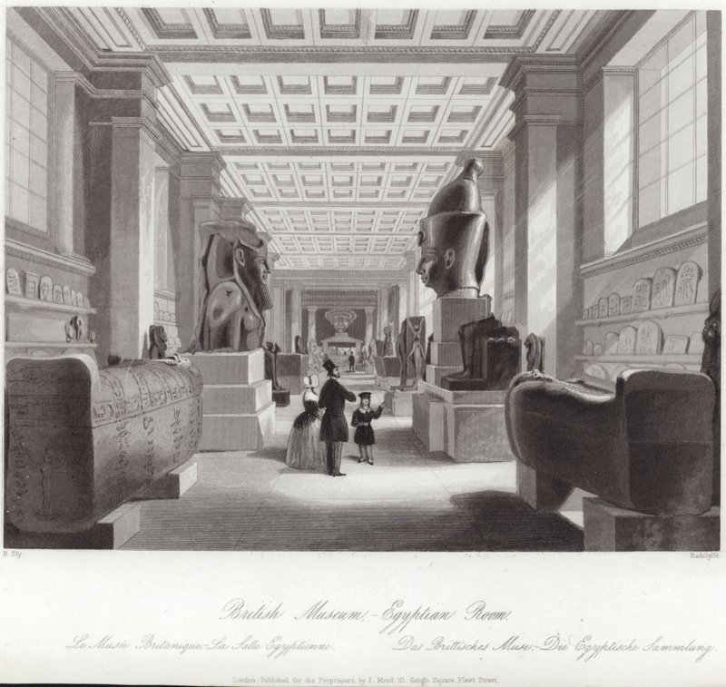 Sala Egipska Muzeum Brytyjskiego autorstwa English School