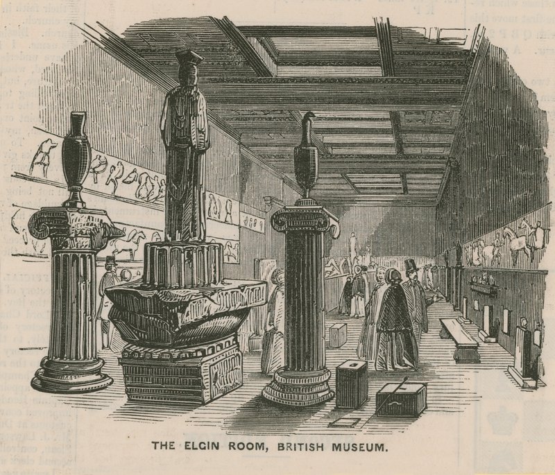 Sala Elgina w British Museum autorstwa English School
