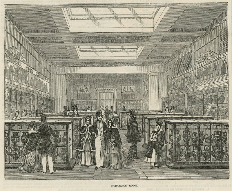 Sala Etrusków w Muzeum Brytyjskim autorstwa English School