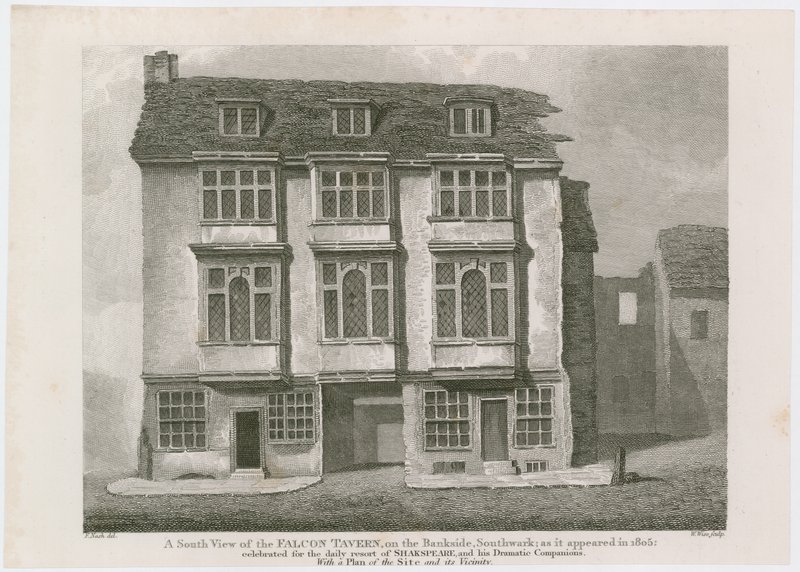 Tawerna Falcon na Brzegu, Southwark. Jak się okazało w 1805 r. autorstwa English School