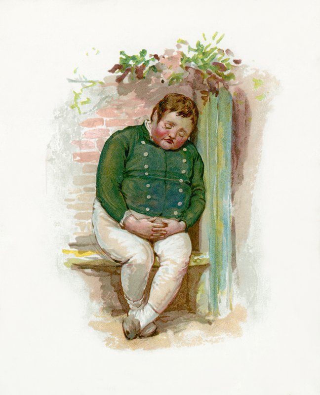 Gruby chłopiec, Pickwick Papers autorstwa English School