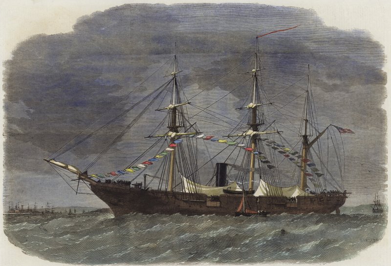 Federalny slup wojenny Tuscarora w Southampton Water autorstwa English School