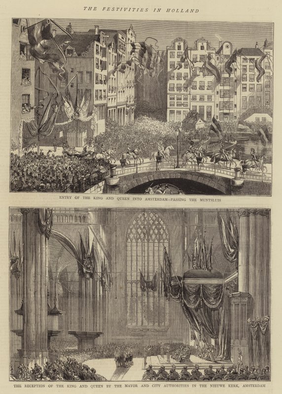 Uroczystości w Holandii (grawerowanie) autorstwa English School