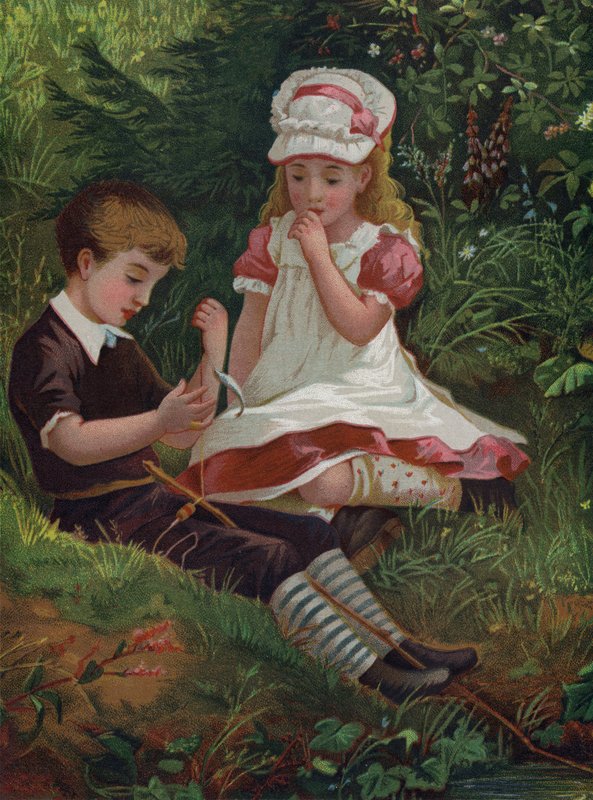 The First Catch (chromolitho) autorstwa English School