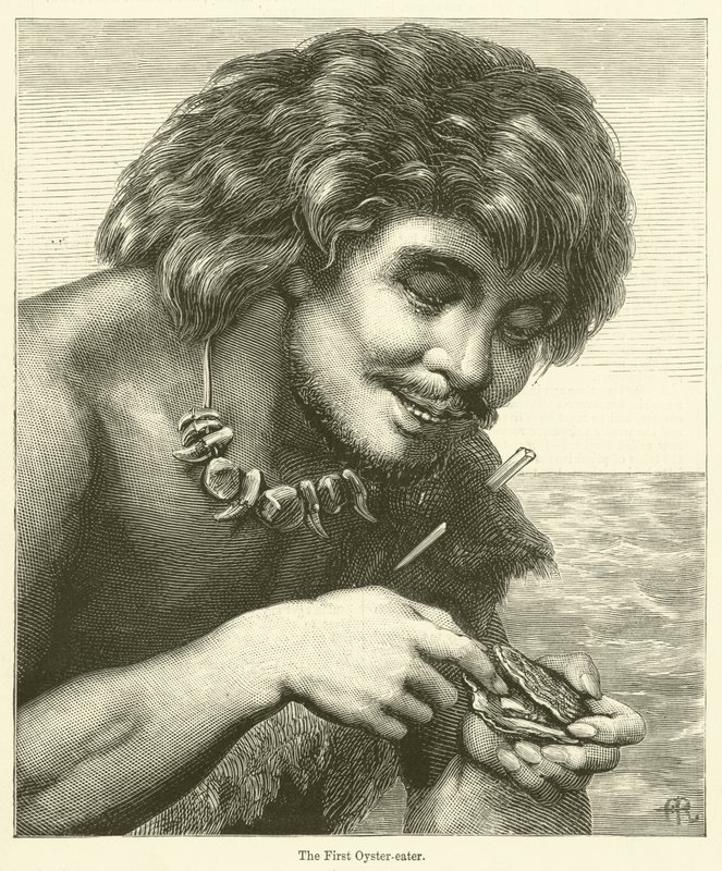 Pierwszy zjadacz ostryg (rycina) autorstwa English School