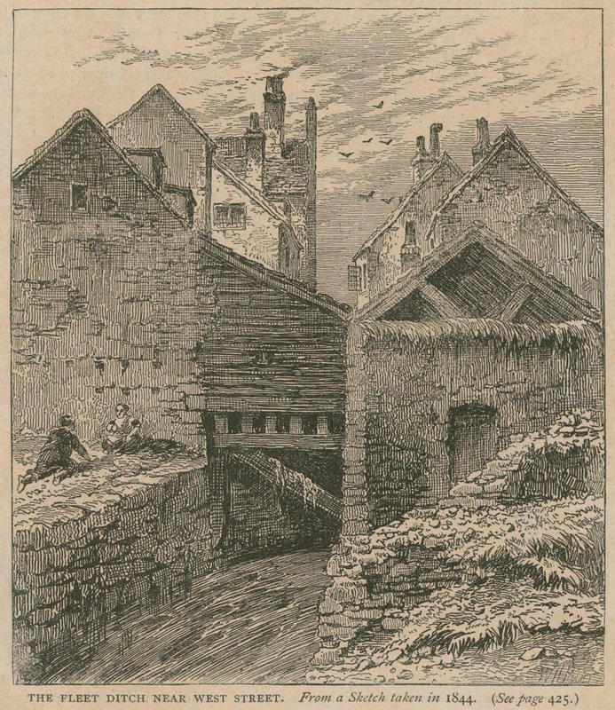 The Fleet Ditch w pobliżu West Street autorstwa English School