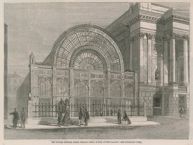 Kwiatowy Arcade, Royal Italian Opera House, Covent Garden autorstwa English School
