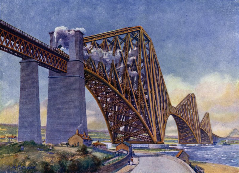 The Forth Bridge, najwspanialszy most na świecie (lito) autorstwa English School