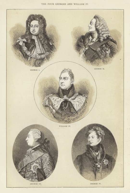 Czterej Jerzy i Wilhelm IV autorstwa English School