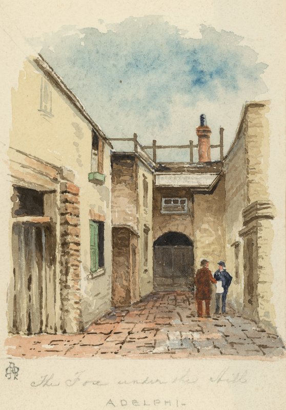 The Fox Under the Hill, Adelphi, Londyn (wc na papierze) autorstwa English School