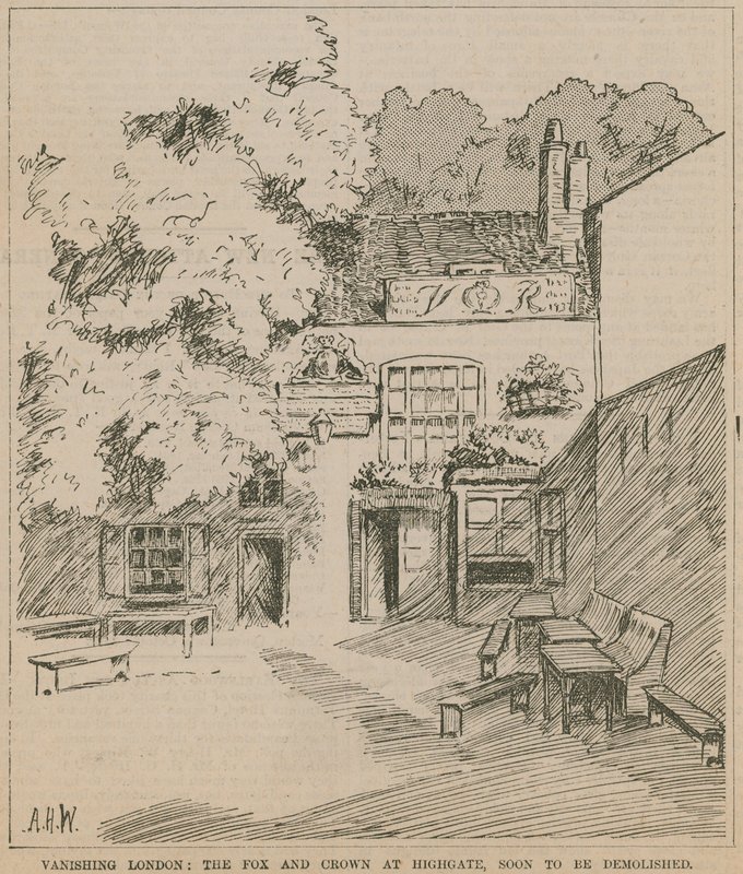 The Fox and Crown, Highgate, Londyn autorstwa English School